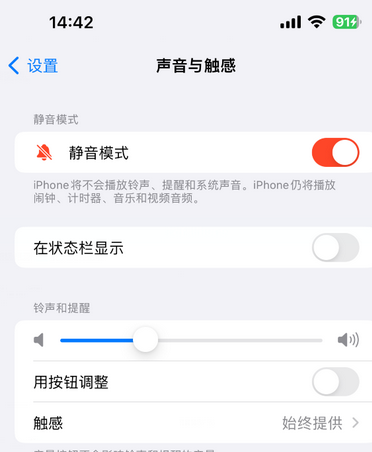 临朐苹果15Pro维修网点分享iPhone15Pro系列机型中隐藏静音图标 